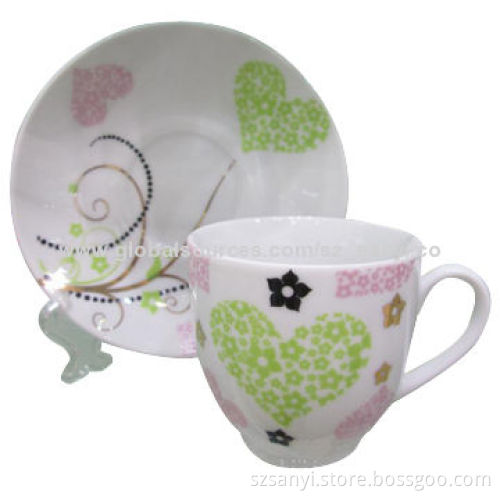 12-piece Tea Cup and Saucer with Special Shape
